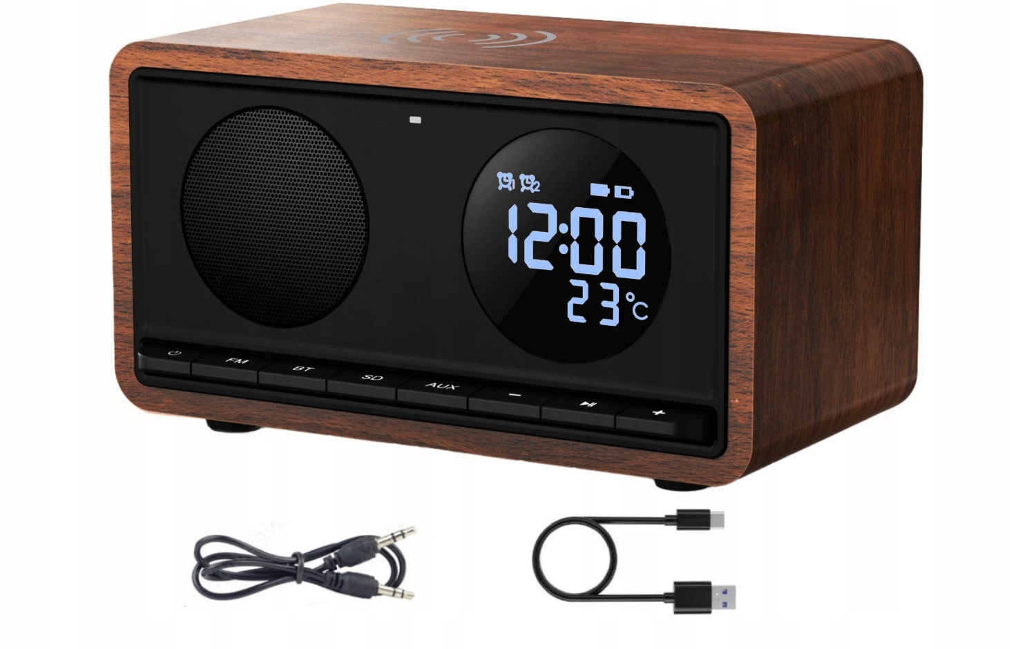 Radio Kuchenne Radiobudzik Bluetooth Ładowarka Indukcja Manta RIMINI RDI912 Funkcje budzenie sygnałem inne