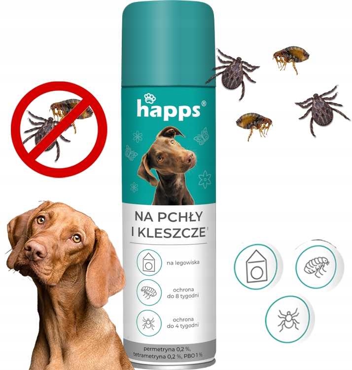 Spray na pchły i kleszcze 250ml HAPPS