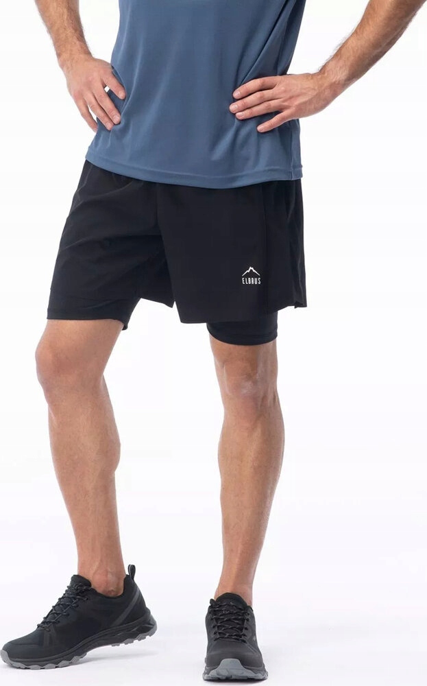 Pánské Tréninkové Kraťasy S Vnitřními Kalhotami Elbrus Alparo vel. L