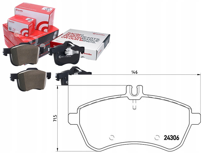 Brzdové Destičky Mercedes W204 C-klasa 07-13 Bremb Asistent Kolize #34