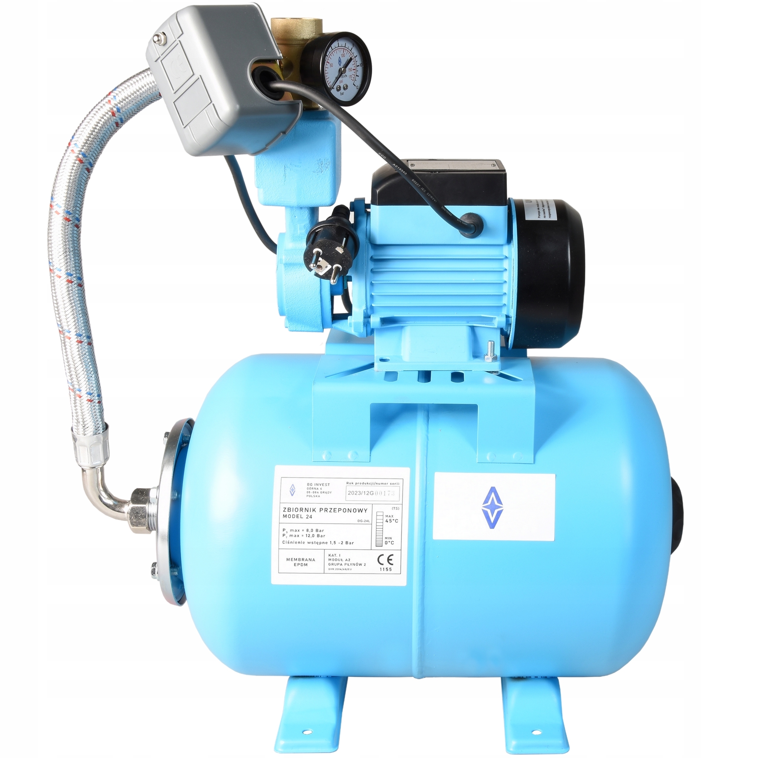Hydroforová Súprava Na Vodu Aluvra Wzp 250 24L Hydroforová súprava 2100 l/h