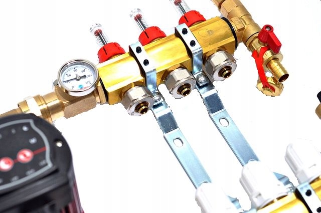 ROZDZIELACZ 9 SEKCJI DO PODŁOGÓWKI Z POMPĄ+ GRUPA Długość 1 m