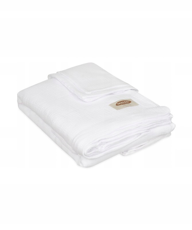 Posteľná Bielizeň mušelínová bavlna v prémiovej krabičke 160x200 01 biela