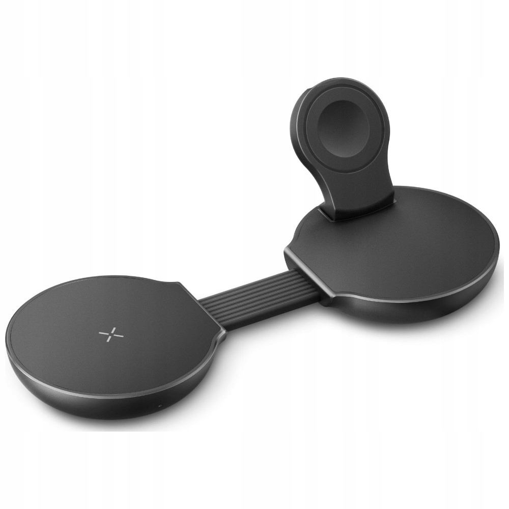 Ładowarka indukcyjna Energea Alumag Trio 2 3w1 Aluminium składana Qi2 25W