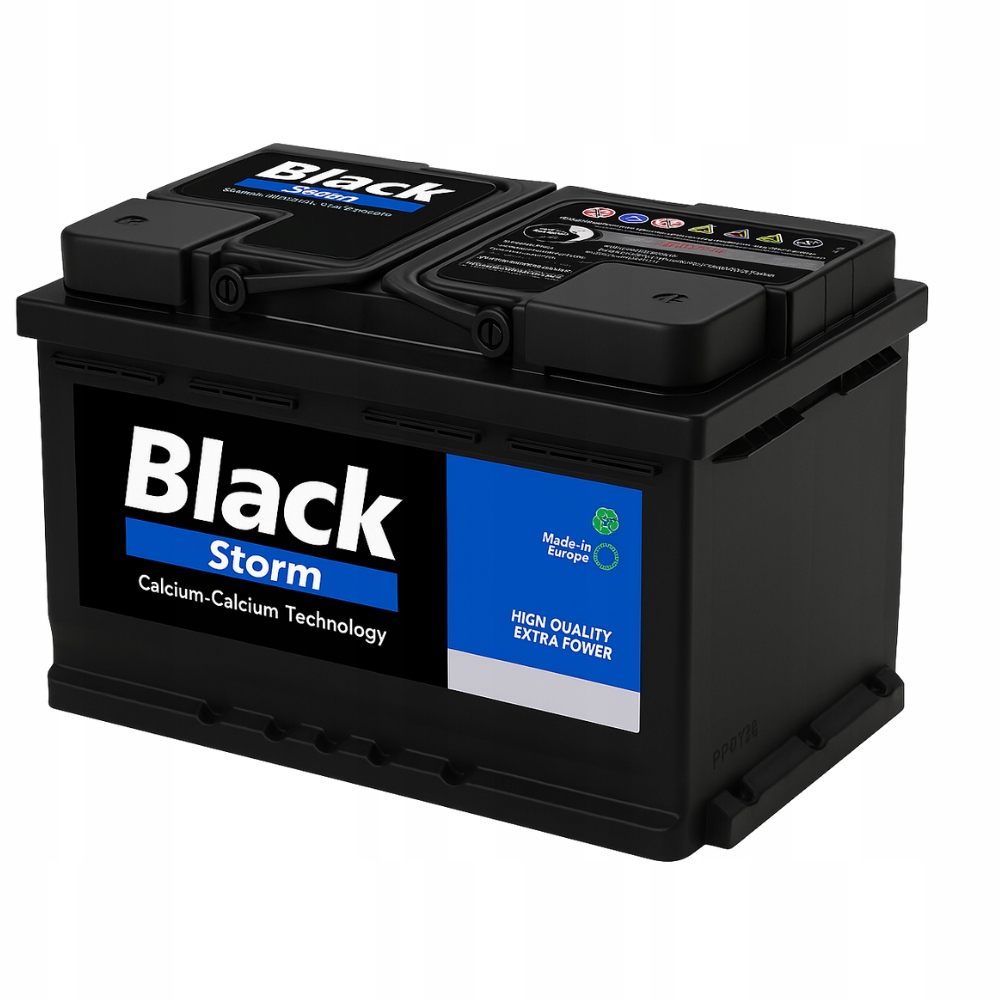 Akumulator Black Storm 74Ah 700A Prawy Plus