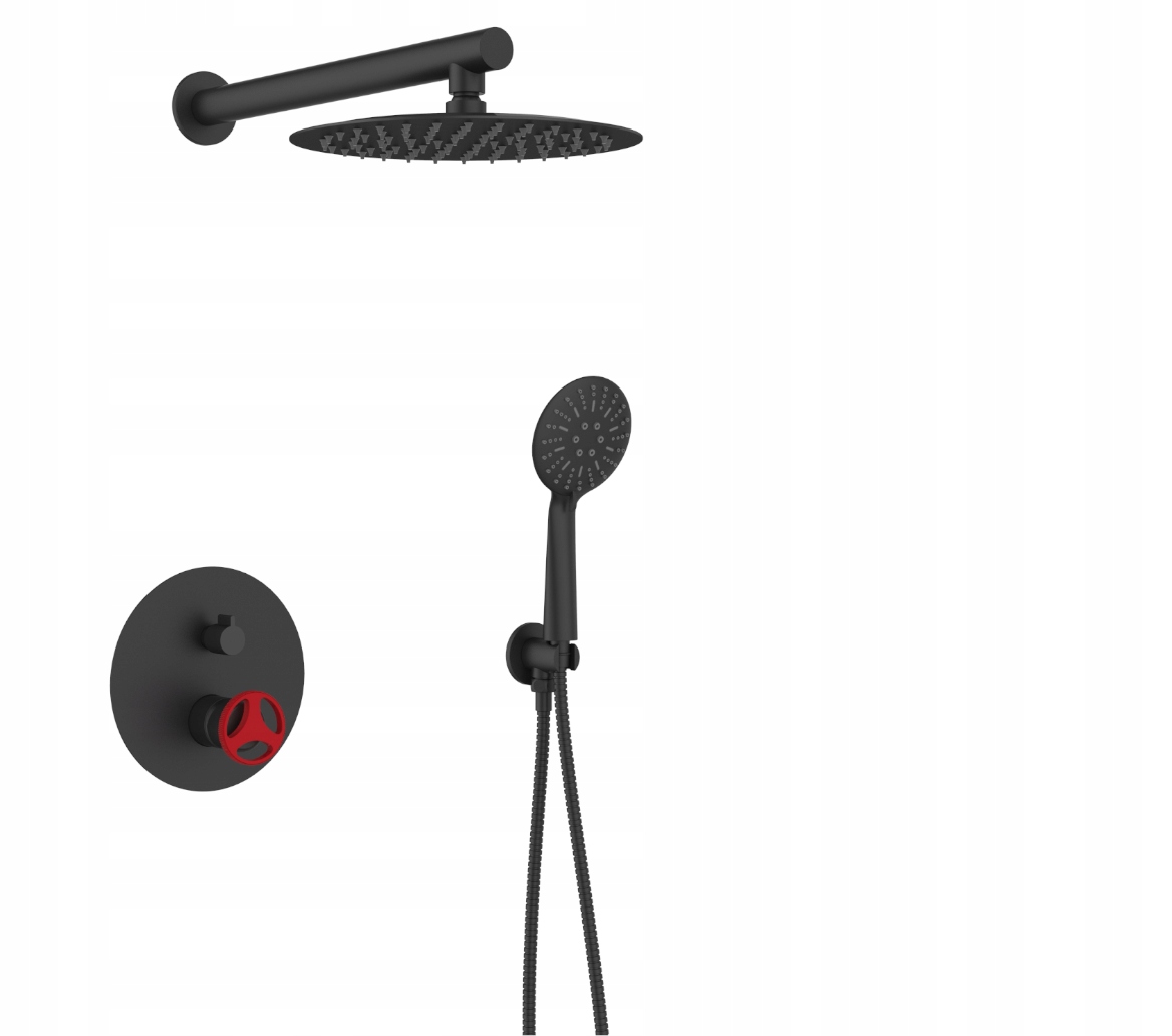 Podomítková sprchová baterie s Boxem Loftea černá