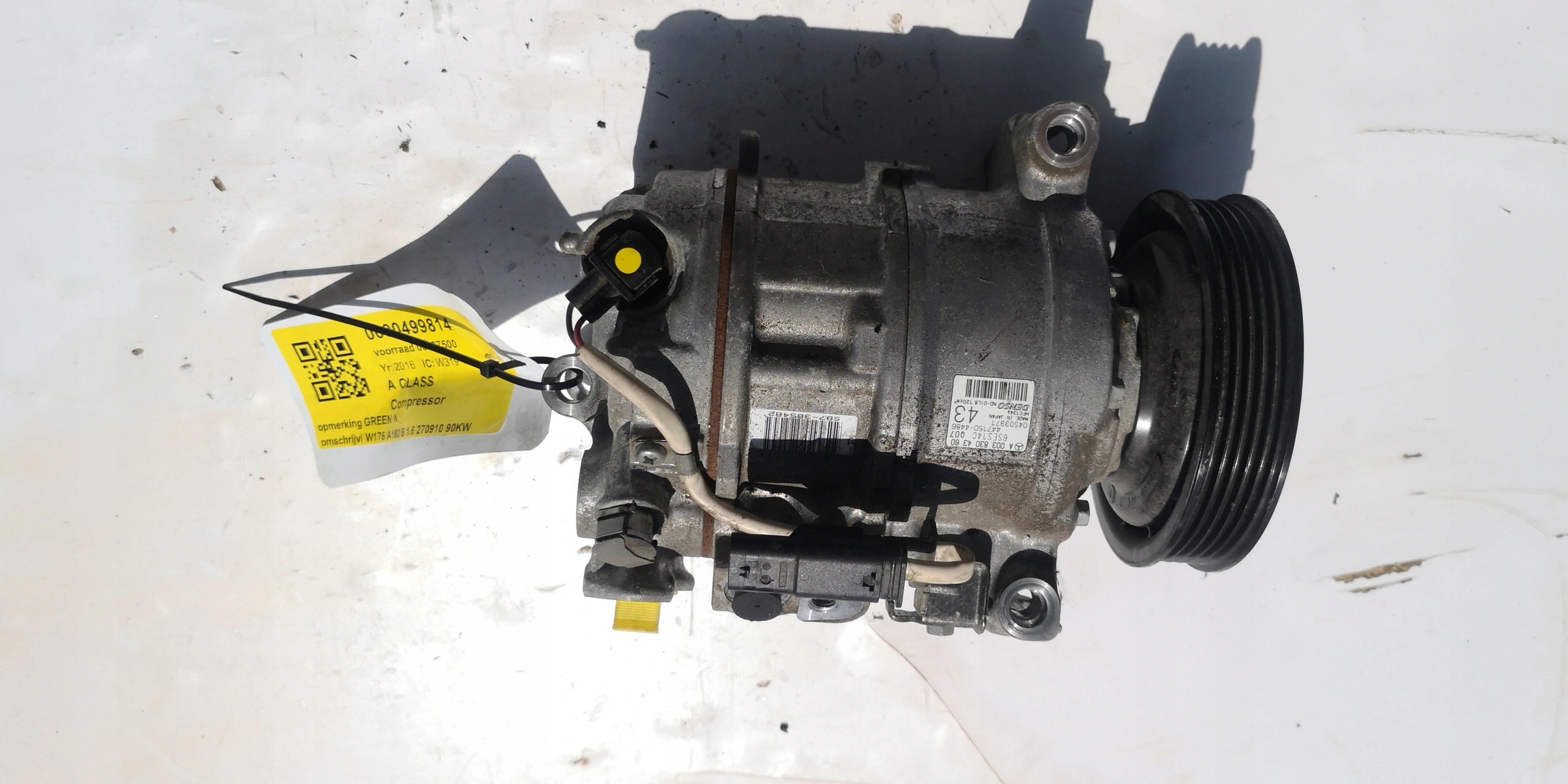 MERCEDES AKLASA 1.6 W176 A180 A0038304360 compressor;
