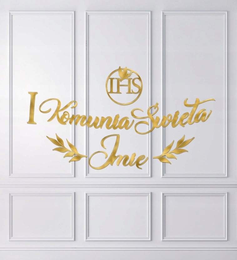 GIRLANDA Balony KOMUNIA Św. DEKORACJE baner + IMIĘ PIKERY Marka bez marki