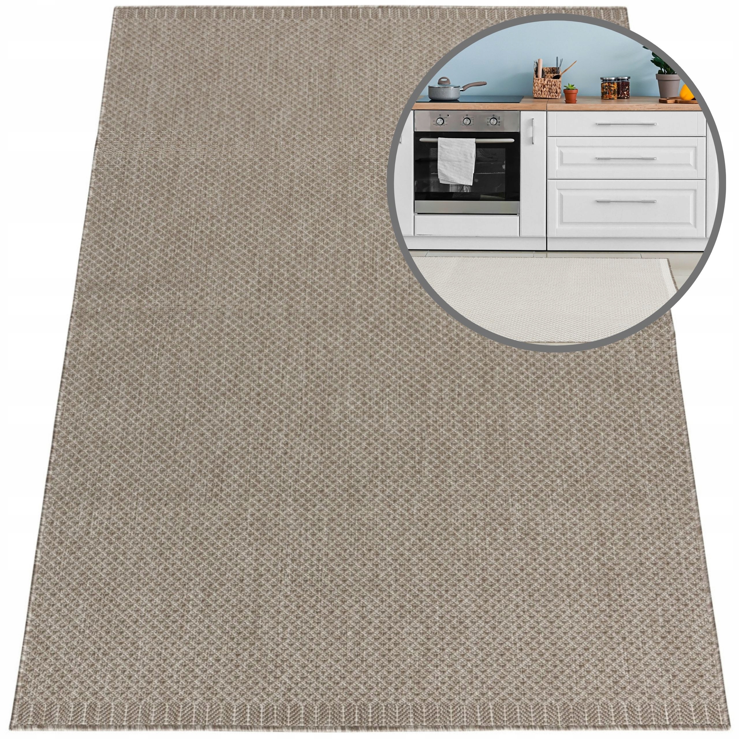 Koberec 120x170 Lana Béžový Proplétaný Koberec Plochý Tkaný