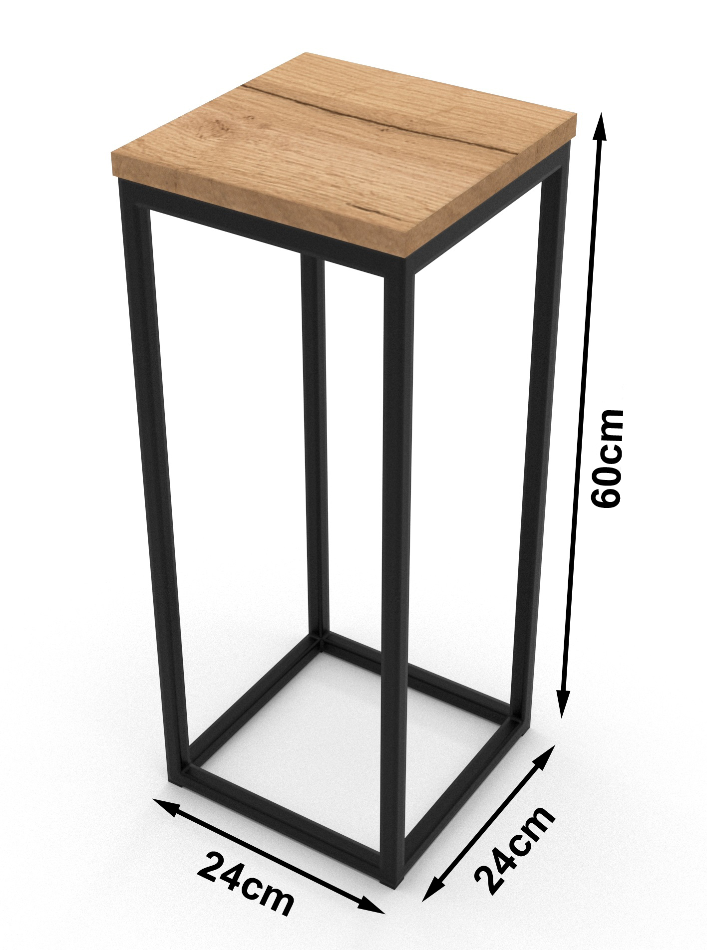 STOJAK NA KWIATY, KWIETNIK LOFT KW03 CRAFT 60 cm Wysokość produktu 60 cm