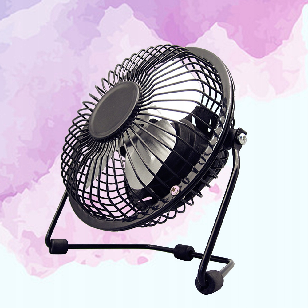 4-calowy MINI WENTYLATOR STOŁOWY USB PRZENOŚNY O DUŻEJ PRĘDKOŚCI Kolor dominujący czarny