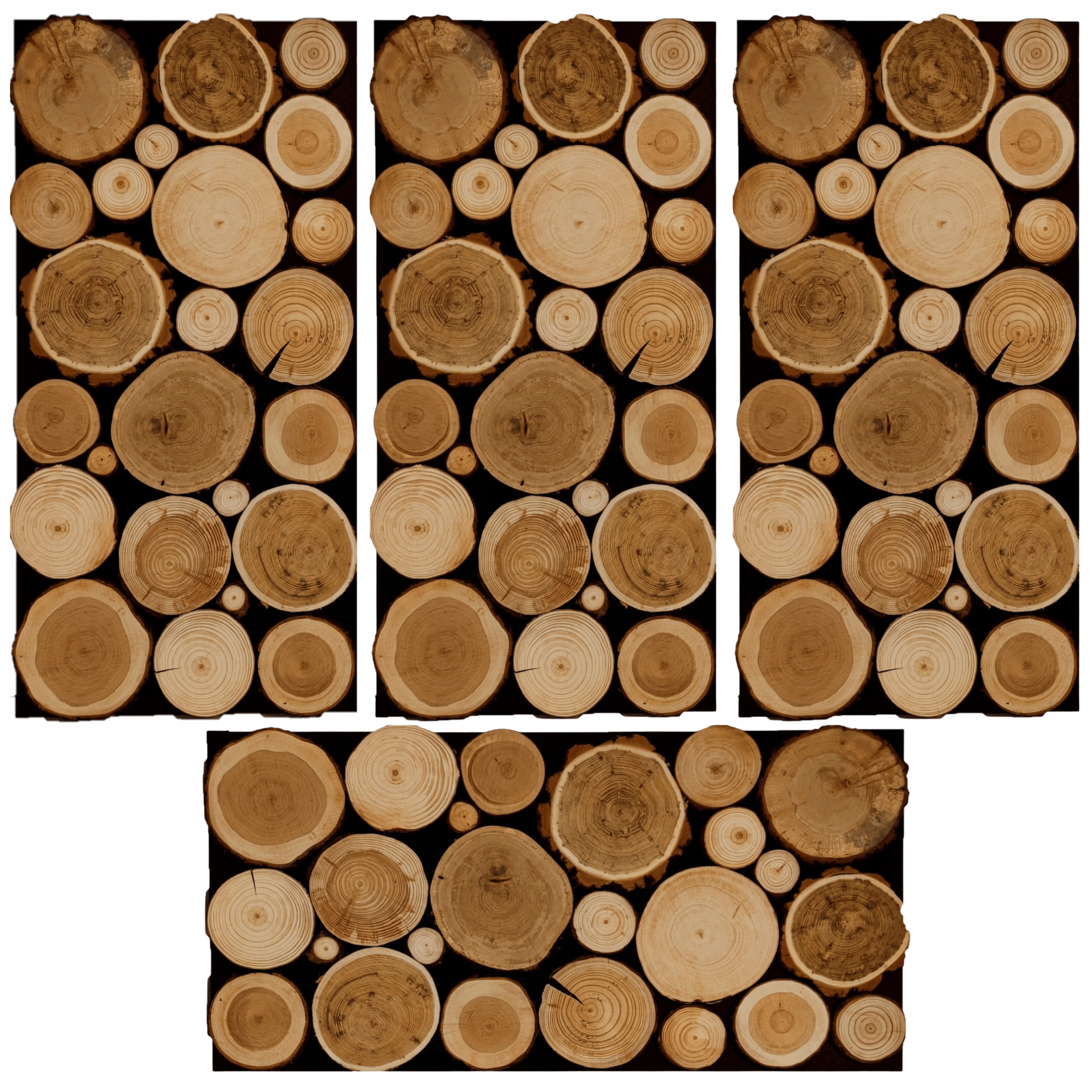 Dřevěné dekorativní panely dřevěné pláty nástěnné panely MIX 4ks Eko