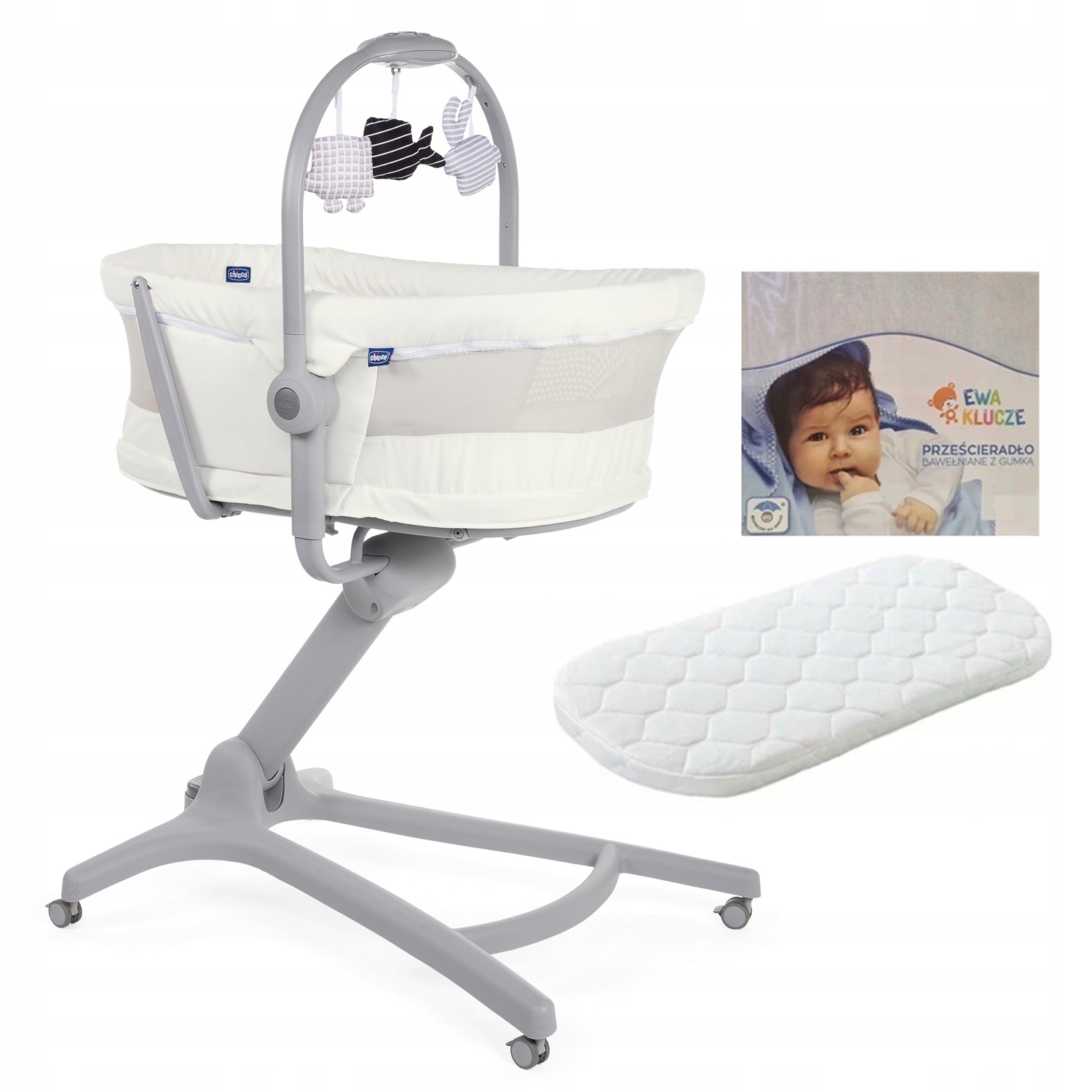 

Chicco Baby Hug Air 4w1 white snow dodatki