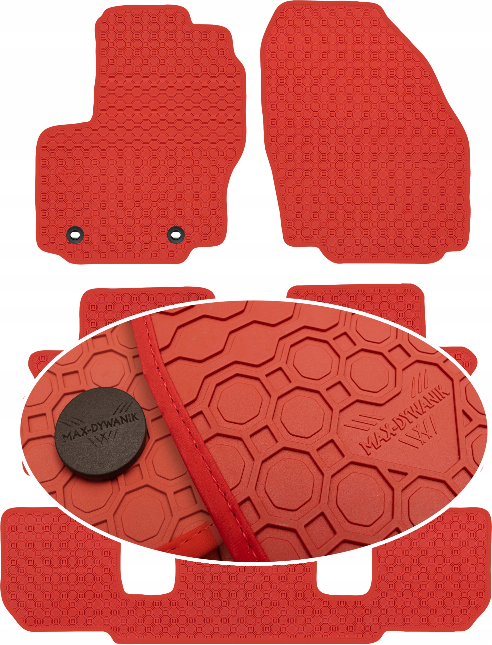 Ford S-Max I 7os 2006-2010 Koberce Červené