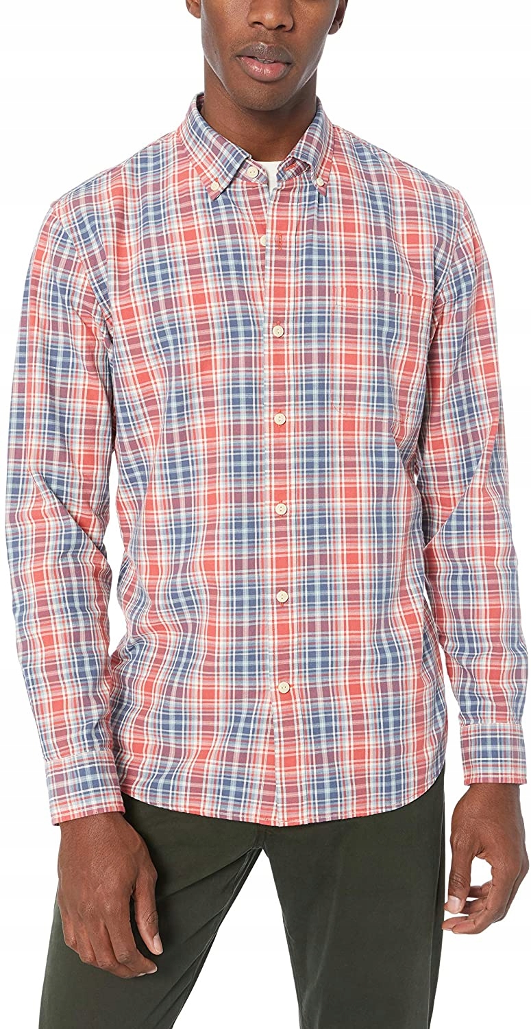 Goodthreads Męska koszula czerwona kratka S
