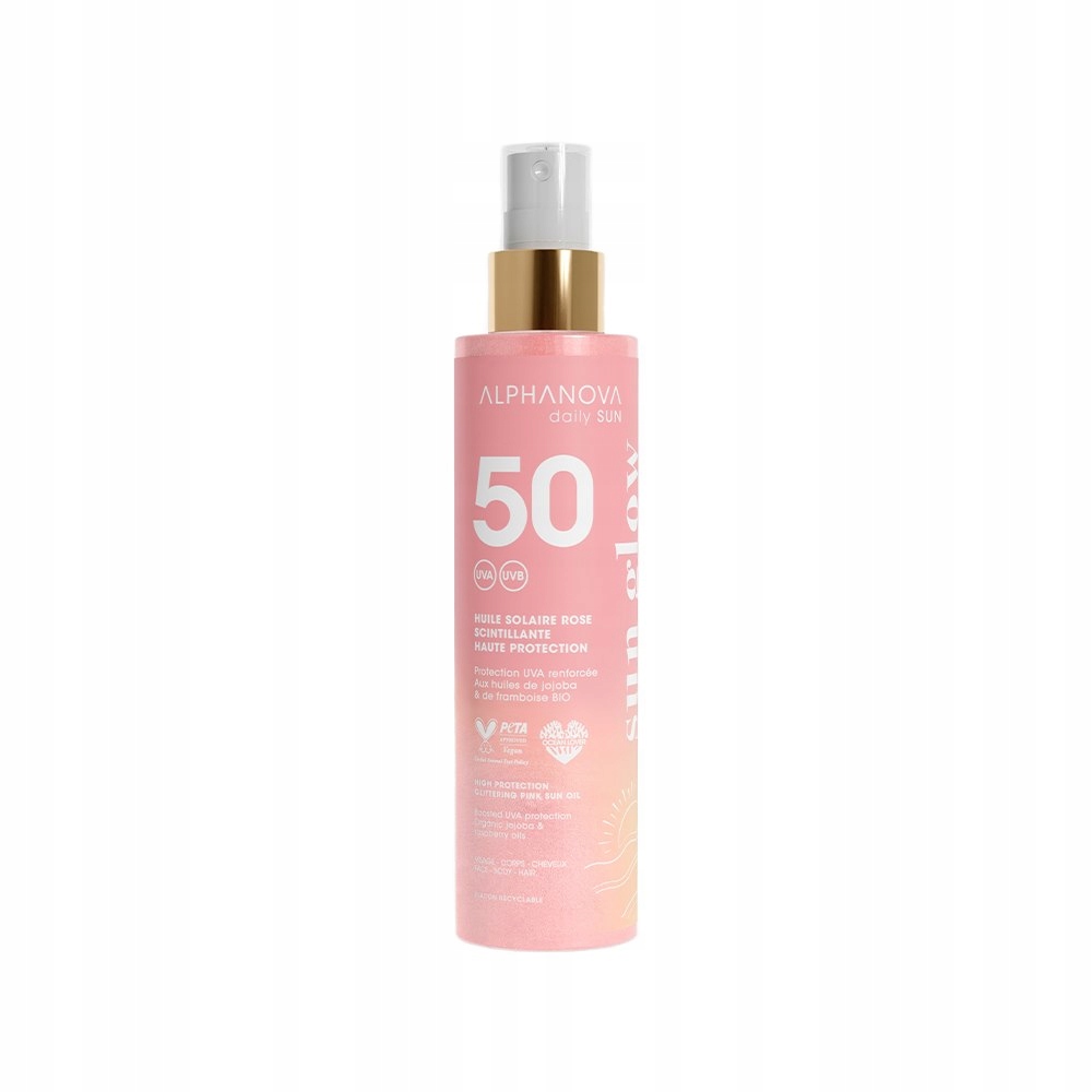 Sluneční olej SPF50 Rozjasňující perleťový Shimmer 125 ml