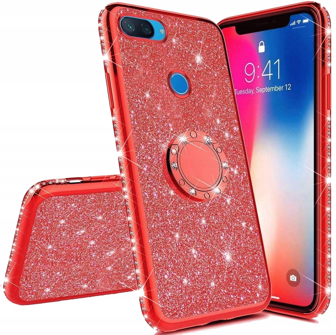

Etui Brokat Do Xiaomi MI 8 Lite Ring Case+szkło