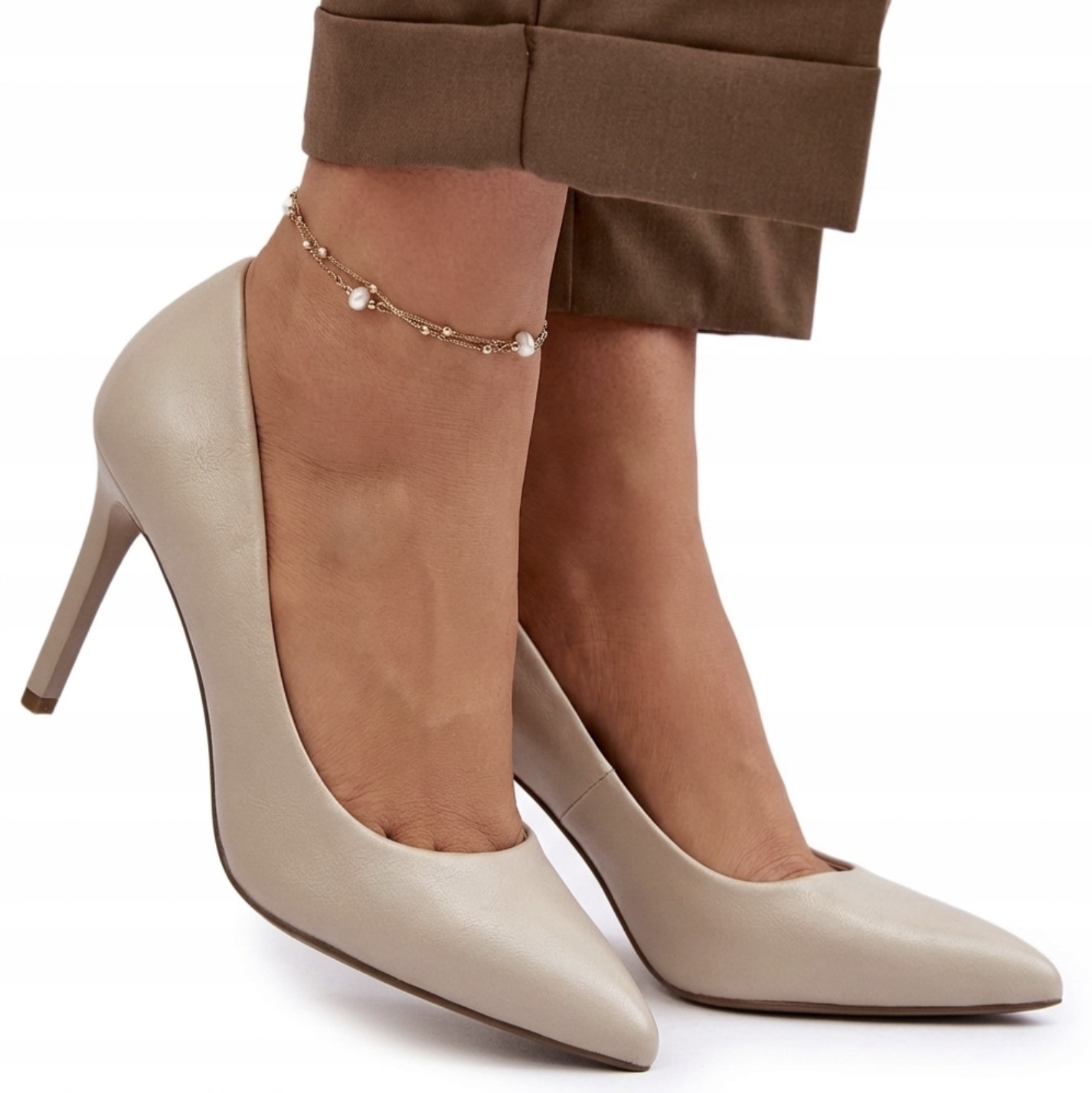 Czółenka Buty Damskie Na Szpilce Szpilki Sergio Leone 1339 Cielisty 37