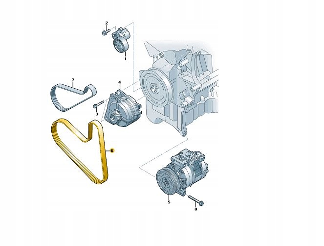 Vw Audi Oe 04E145933 Al klínový řemen vícedrážkový