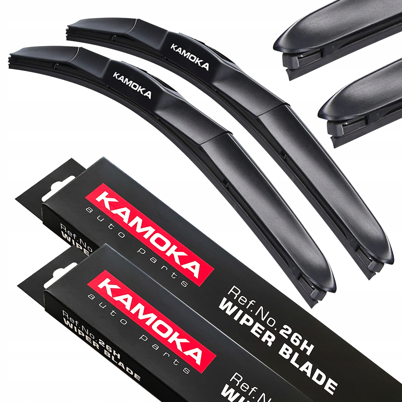 Zestaw Wycieraczki Kamoka Hybrydowe Typ U 26H475+26H500 475+500mm
