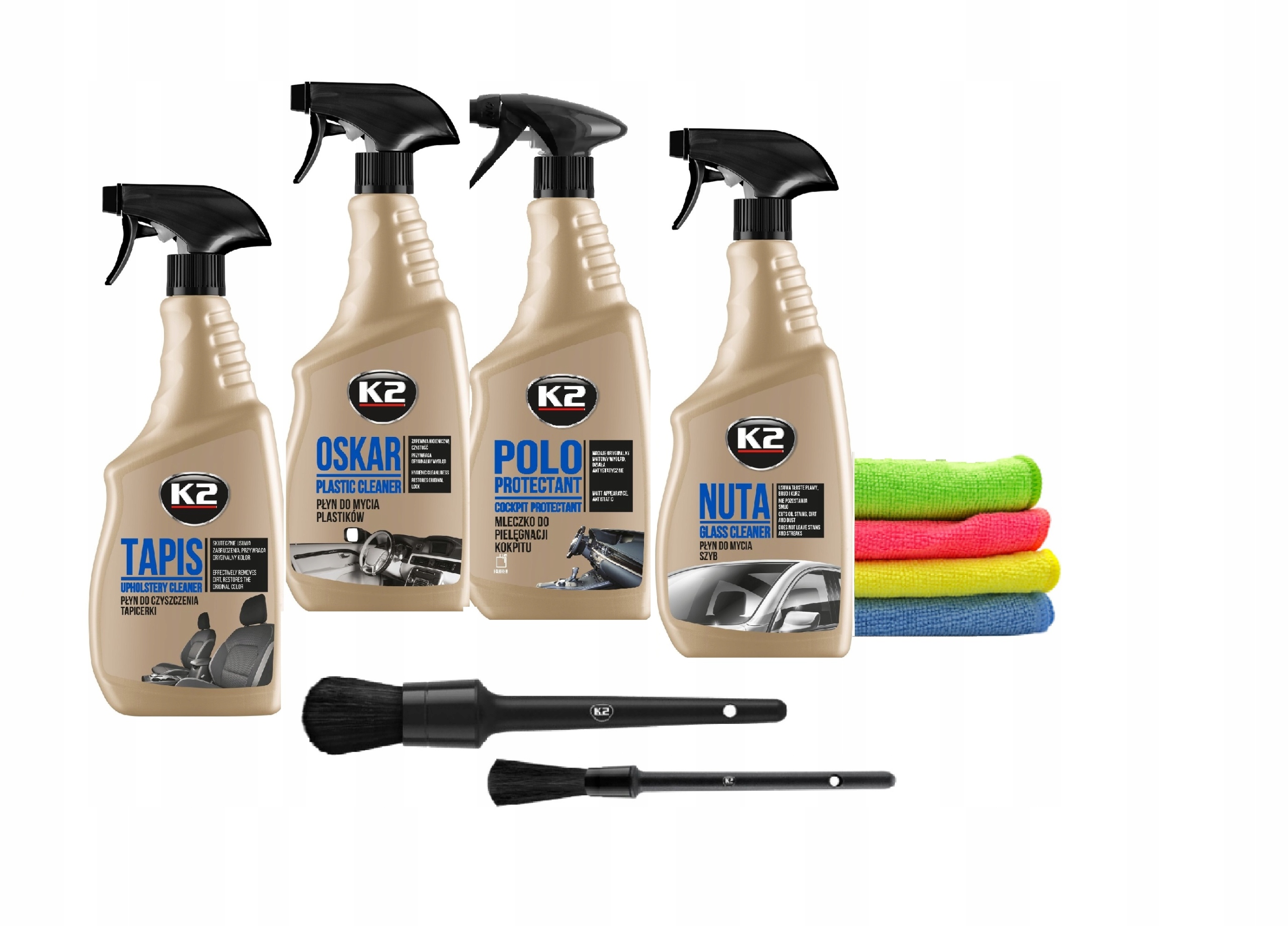 Zestaw Detailingowy Do Pielęgnacji Czyszczenia Wnętrza Auta Samochodu