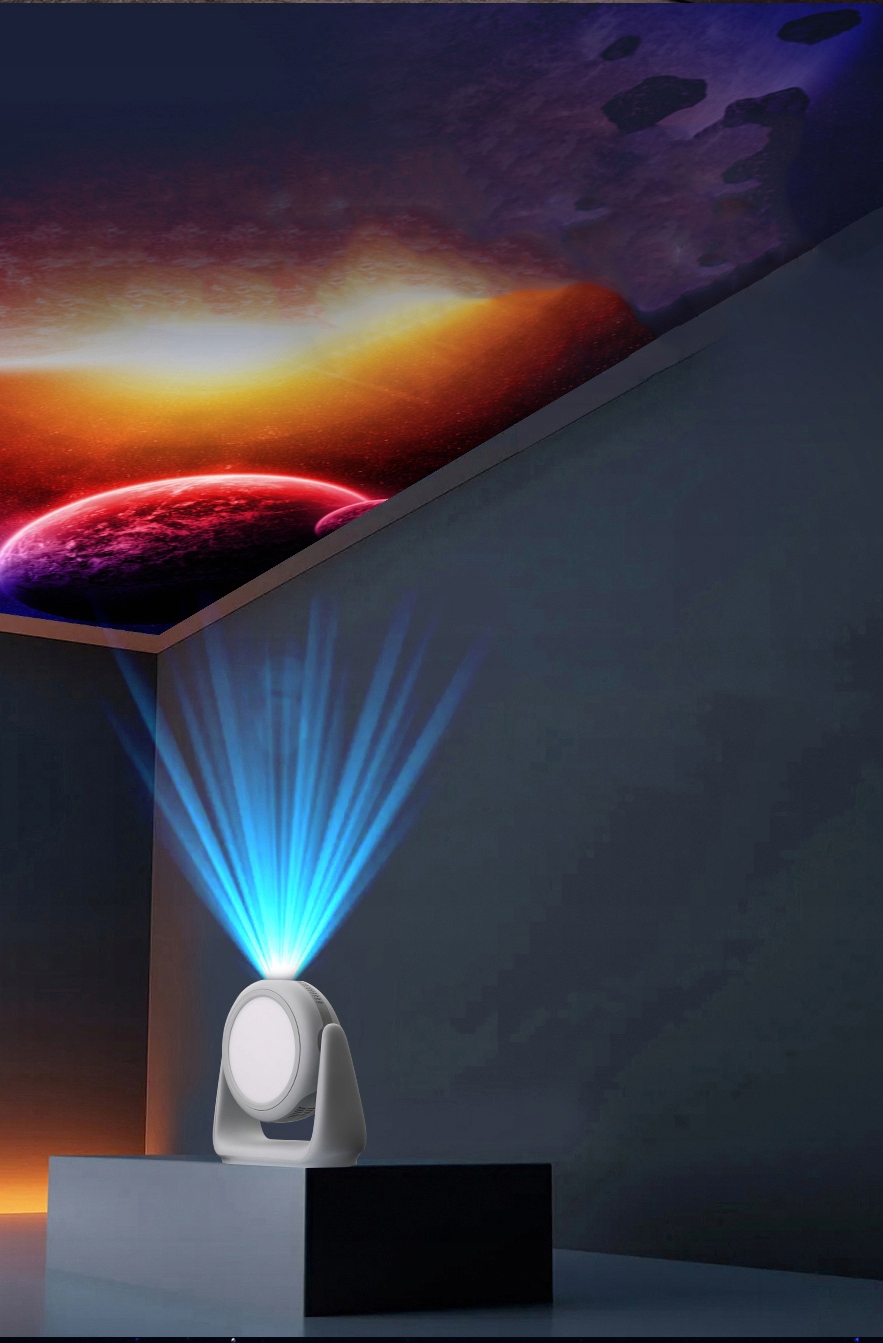 PRZENOŚNY PROJEKTOR RZUTNIK OBROTOWY ANDROID FULLHD AUTOKEYSTONE AKUMULATOR Żywotność lampy w trybie normalnym 30000 h