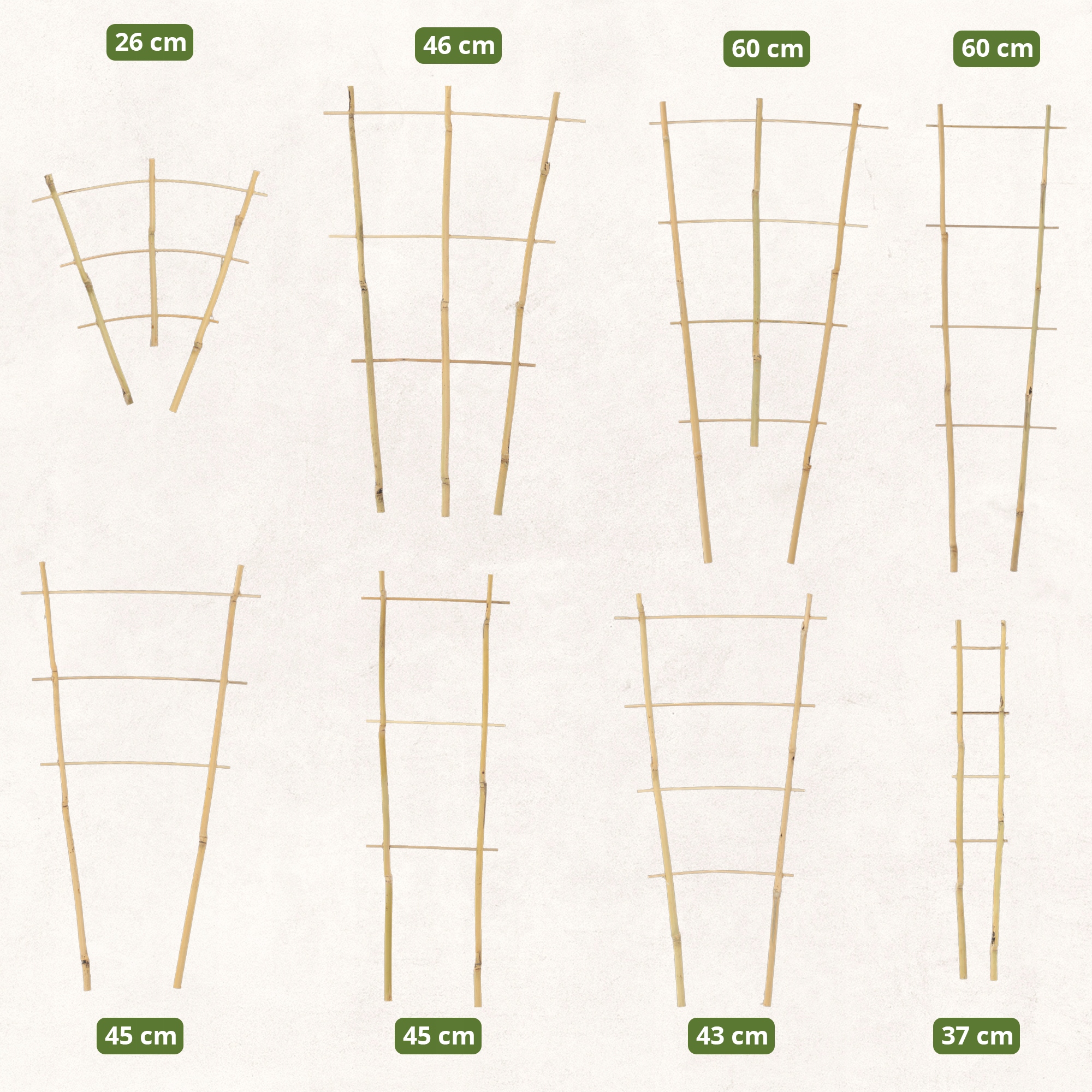 DRABINKA BAMBUSOWA PODPORA DO ROŚLIN POTRÓJNA 60cm Marka Kadax