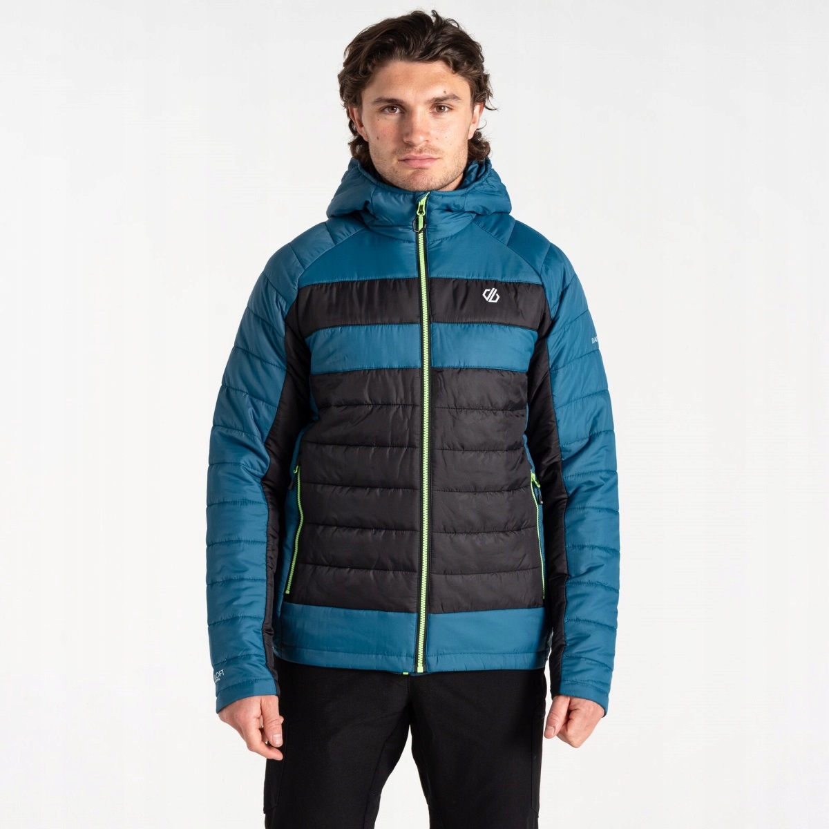 Pánská prošívaná bunda Dare2b Touring II černá/modrá XL