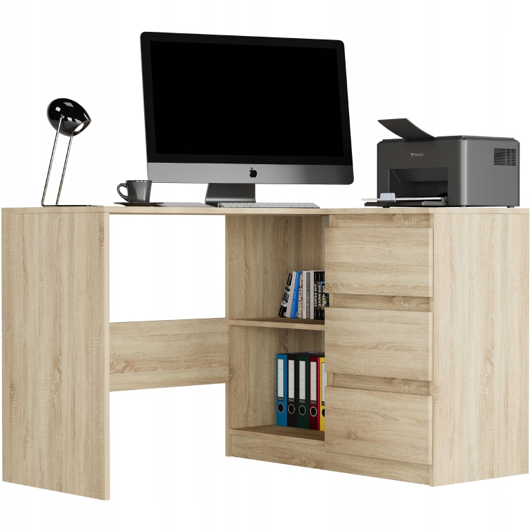 MEBLE BIURKO NAROŻNE KOMPUTER PRAWE Sonoma N-4P