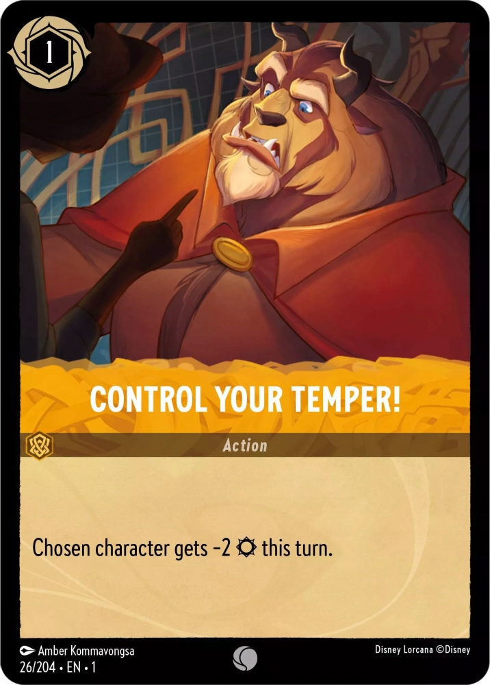 Disney Lorcana Control Your Temper! 1TFC #26 Foil