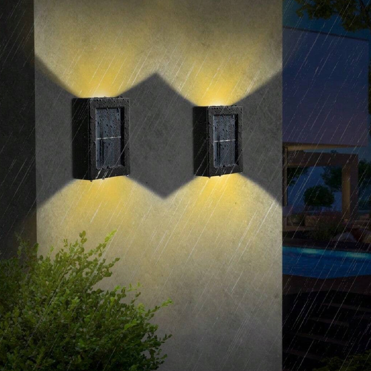 8x ZEWNĘTRZNE LAMPKI NA SCHODY TARAS WODOODPORNE LAMPA SOLARNA LED CZUJNIK Strumień świetlny 5 lm