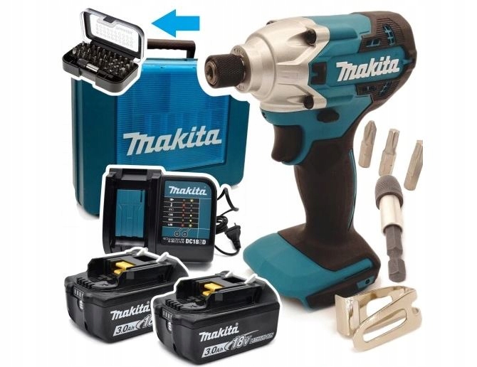 Makita Akumulatorowa Zakrętarka Udarowa DTD156RFJ 155Nm 2 x 3Ah Ładowarka