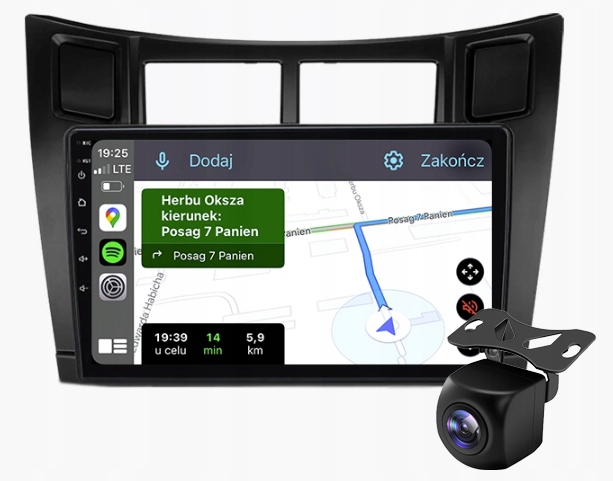 Toyota Yaris 2005-2011 Navigační Rádio Android Auto Apple Carplay Kamera