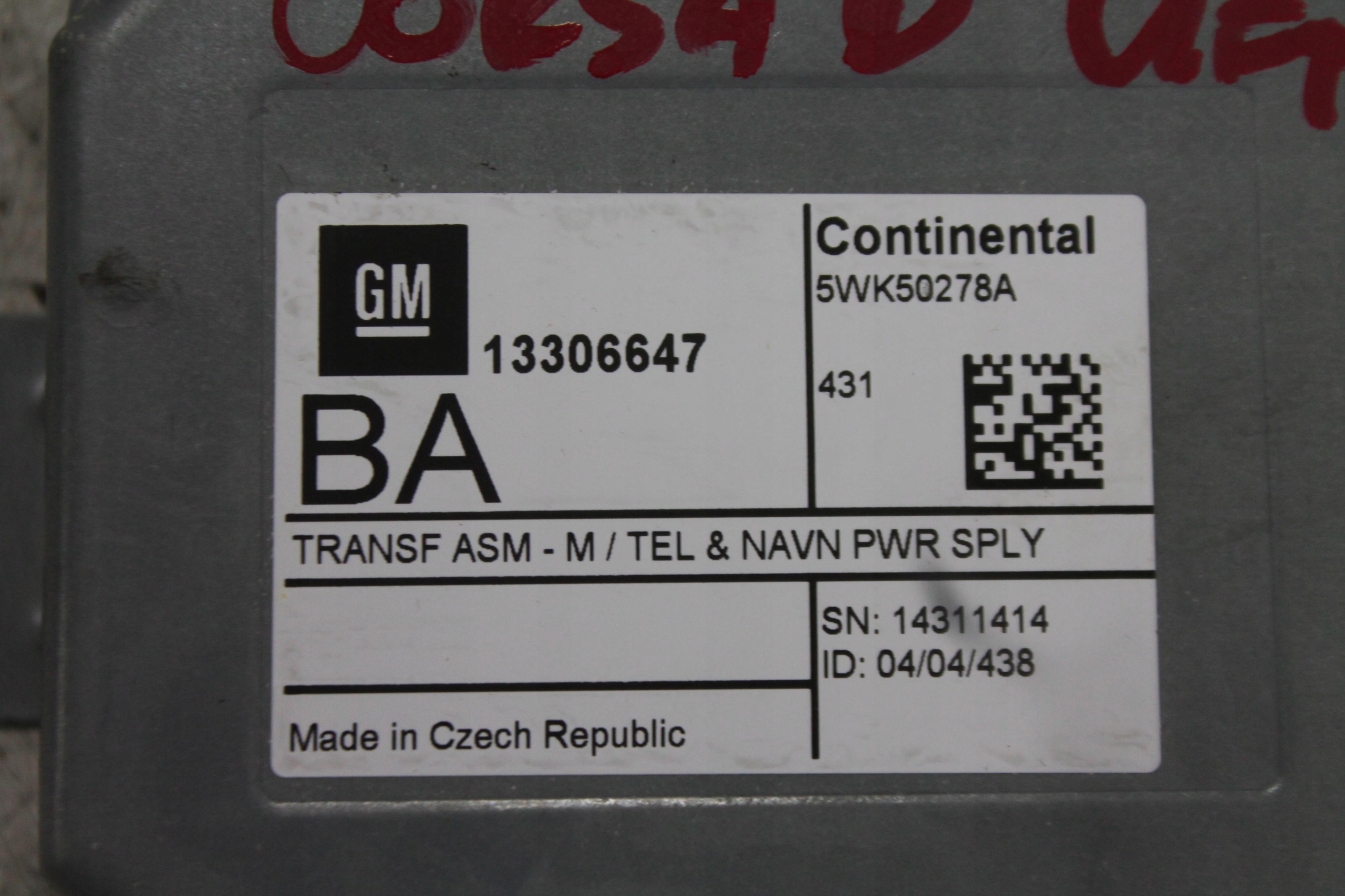module control unit navigation devices 13306647 OPEL CORSA D LIFT 11-14