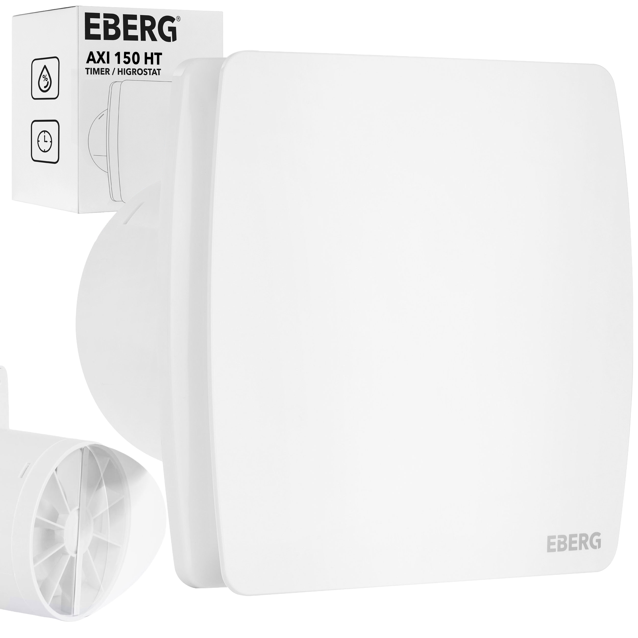 Wentylator Łazienkowy Axi 150 Ht Cichy Timer Czujnik Wilgotności Klapa