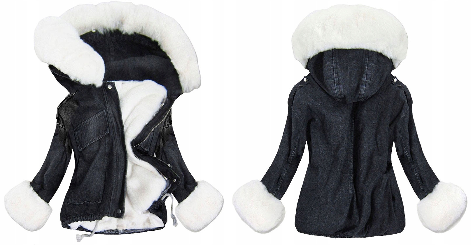 

Kurtka Jeansowa Z Futerkiem Katana Miś Futerko S