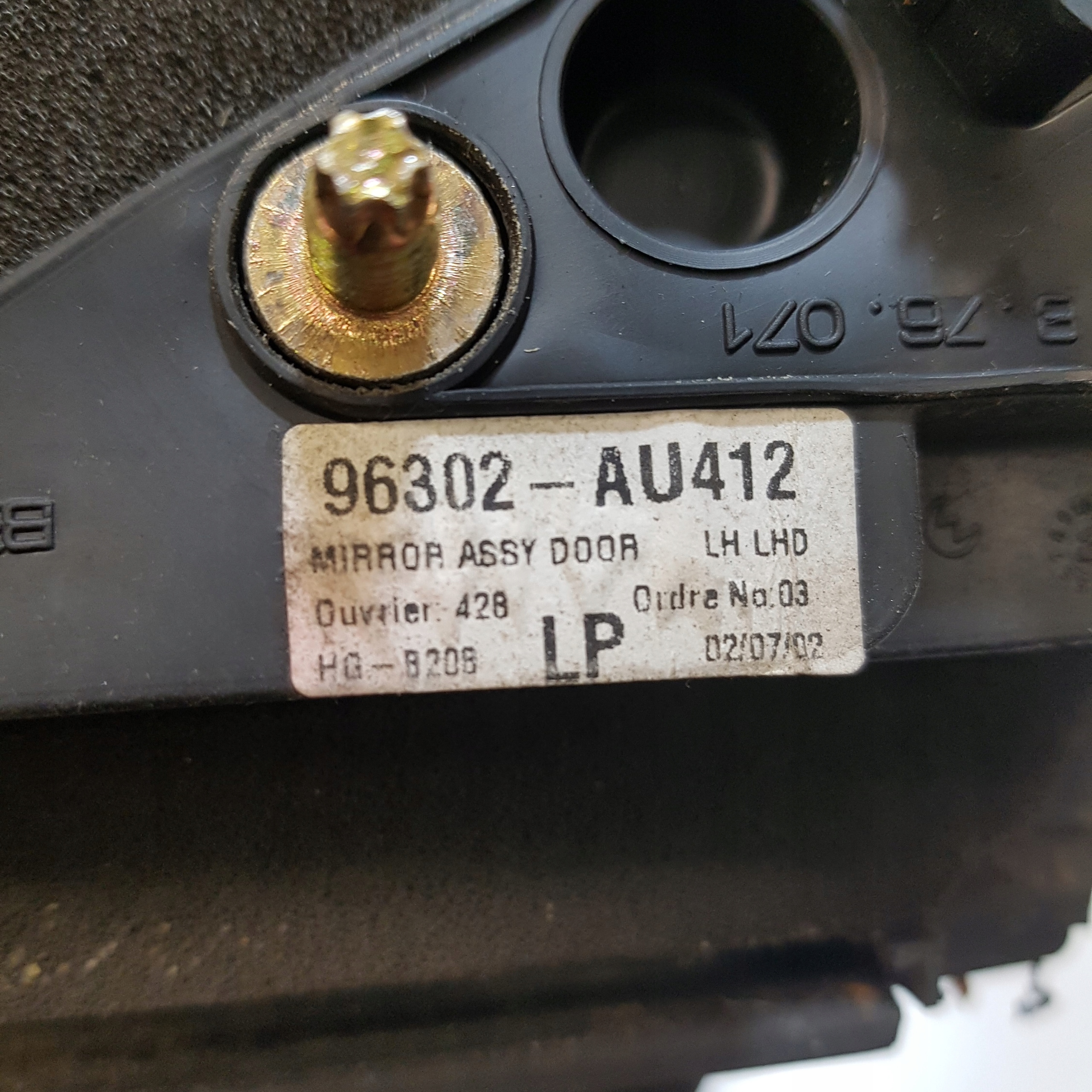 mirror left electrics NISSAN PRIMERA P12 5 PIN 96302-AU412