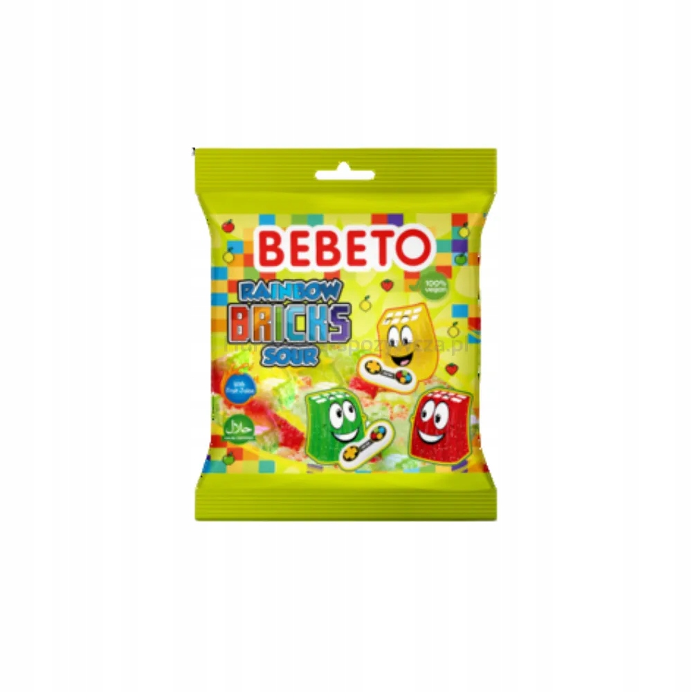 Levně Bebeto Rainbows Bricks Sour 80 g