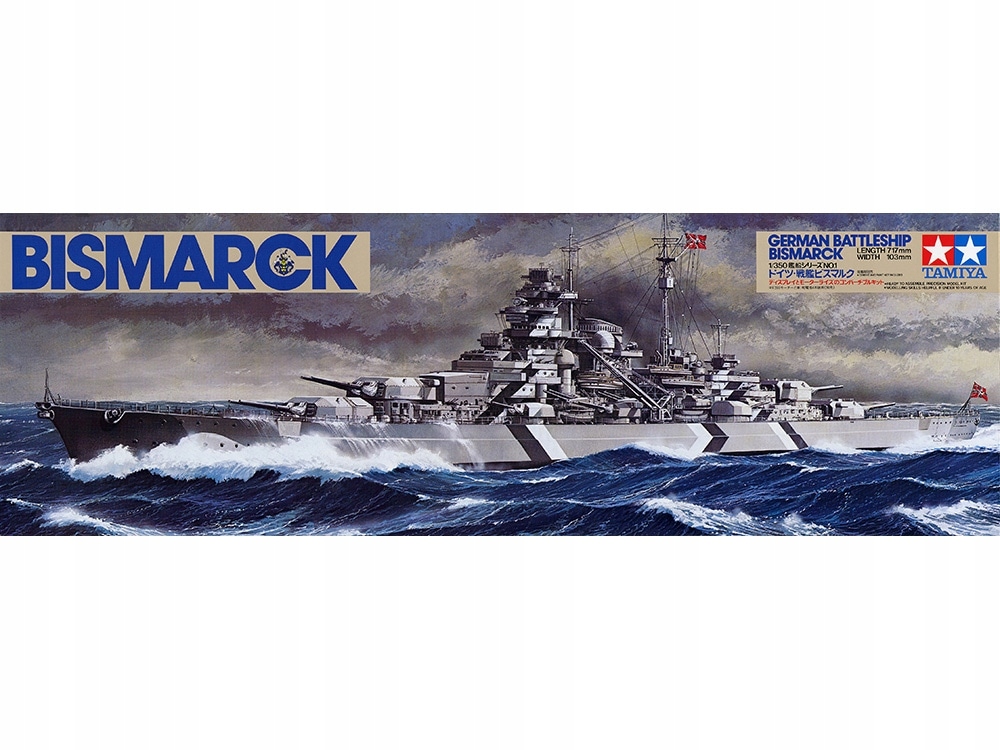 Souprava německé bitevní lodi Bismarck 1/350 Tamiya 78013