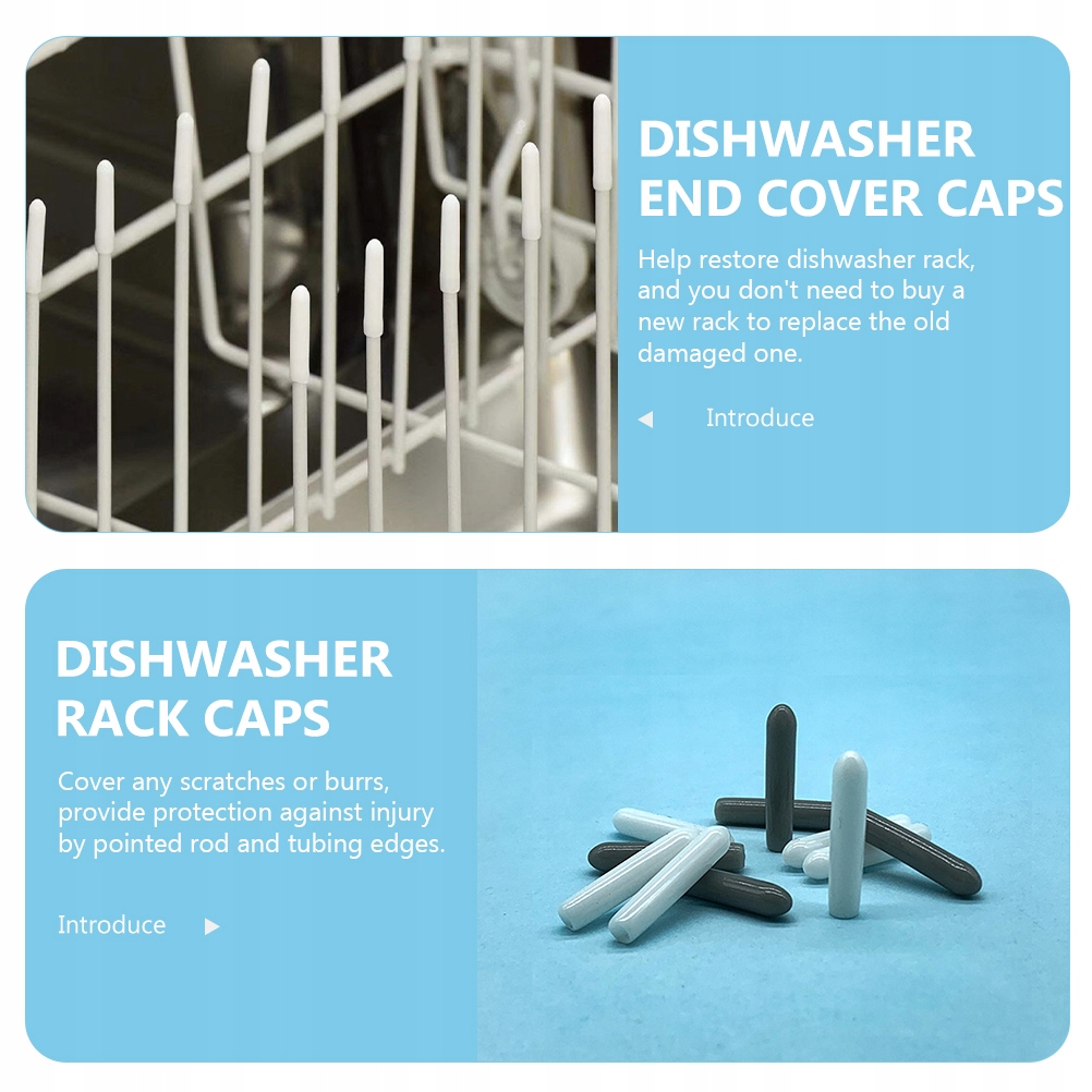 Pokrywy stojaków do zmywarek Szerokość produktu 10 cm