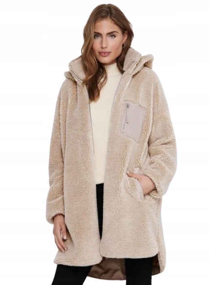 Only Dámská Béžová Bunda S Kapucí Přechodová M/L J_d