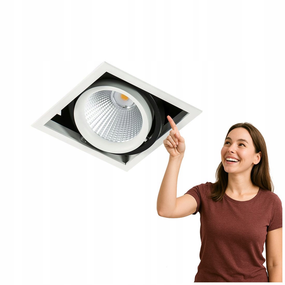 Zapuštěné Led svítidlo Vertico 18W, bílo-černé Italux