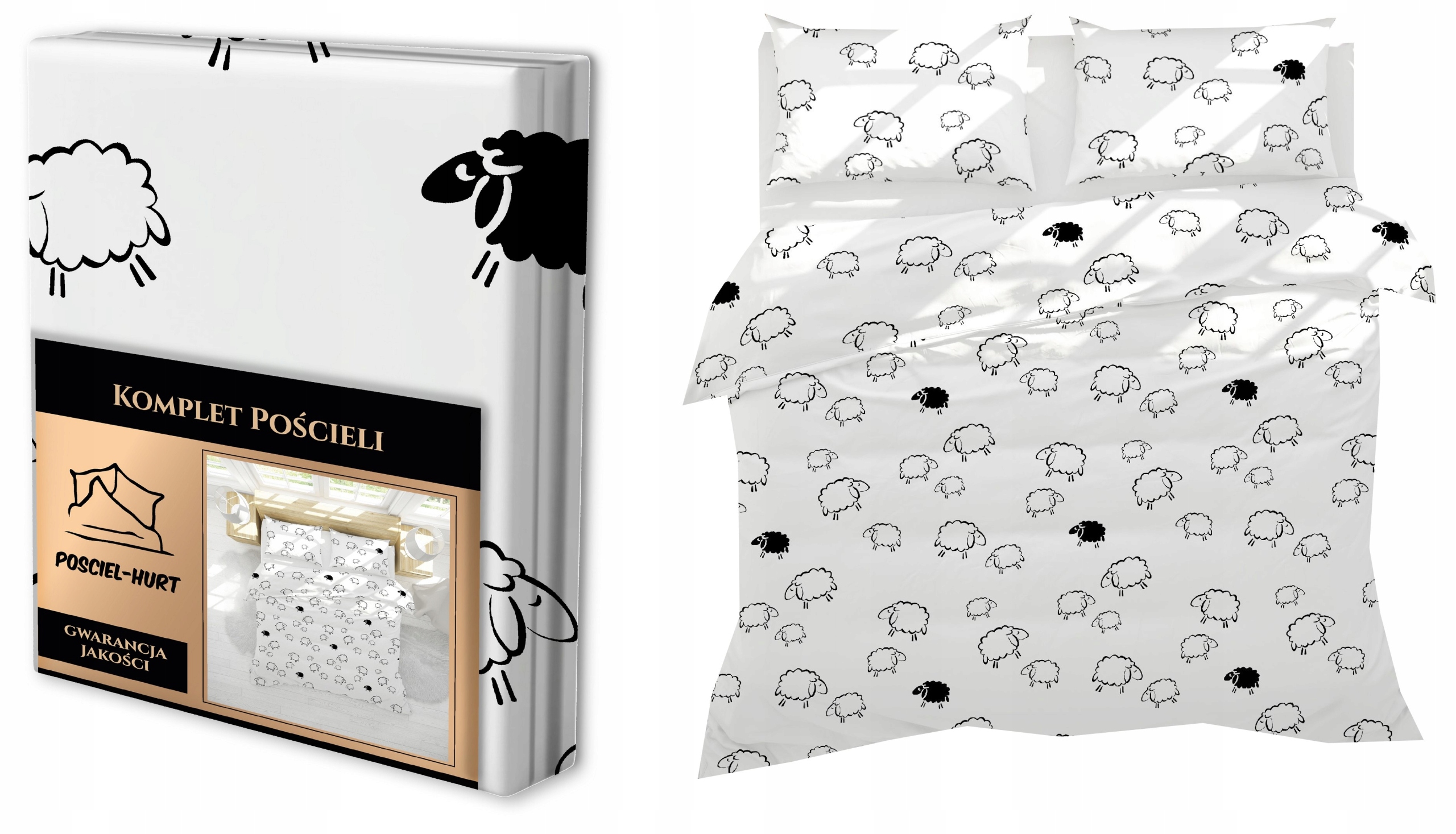 krepové povlečení 220x200 2 povlaky Premium 100% bavlna v Polsku Berany na