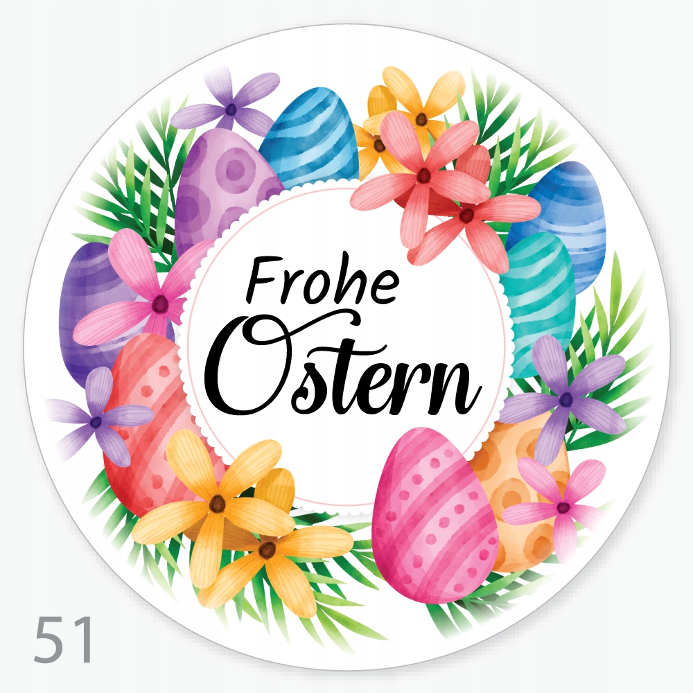 

Naklejki Wielkanocne Frohe Ostern niemieckie 48
