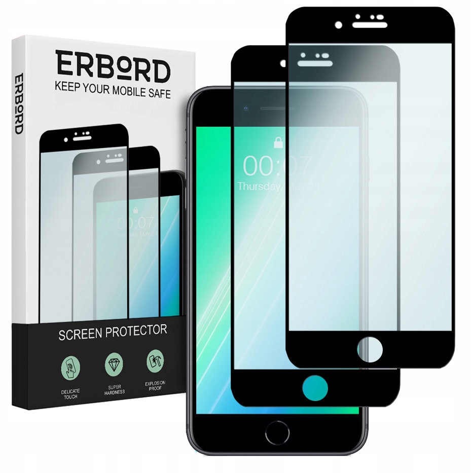 

2x Szkło Erbord 3D do iPhone 7/8/SE 2020/SE 2022