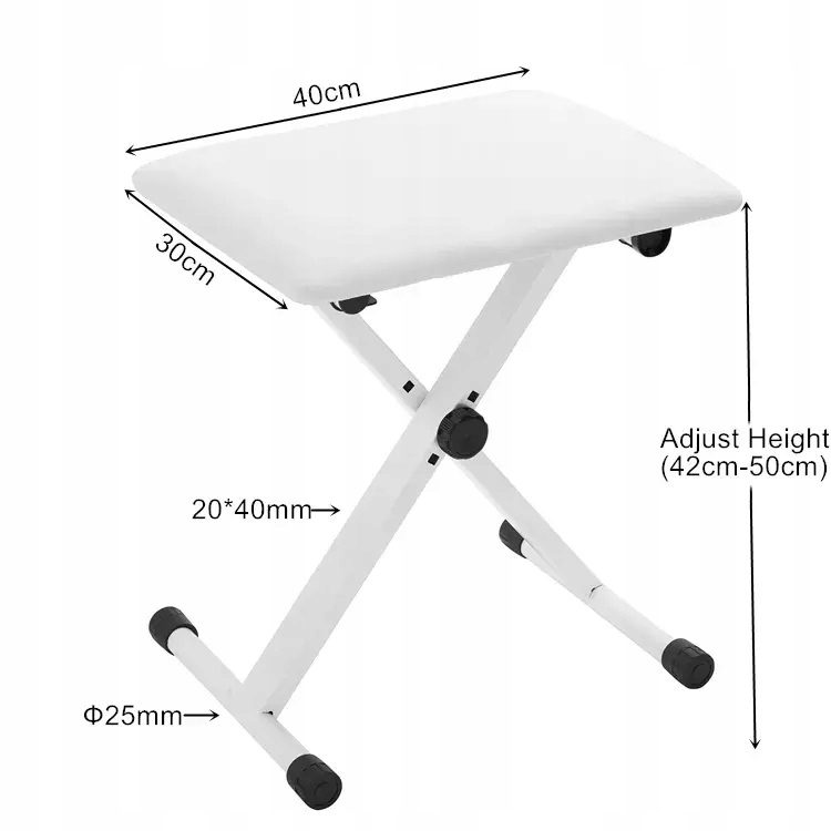 ŁAWA BIAŁA STOŁEK KRZESŁO DO PIANINA KEYBOARDU Rodzaj krzesło