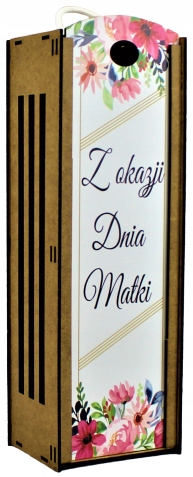 

Dla Mamy Skrzynka na Wino Nadruk Dzień Matki