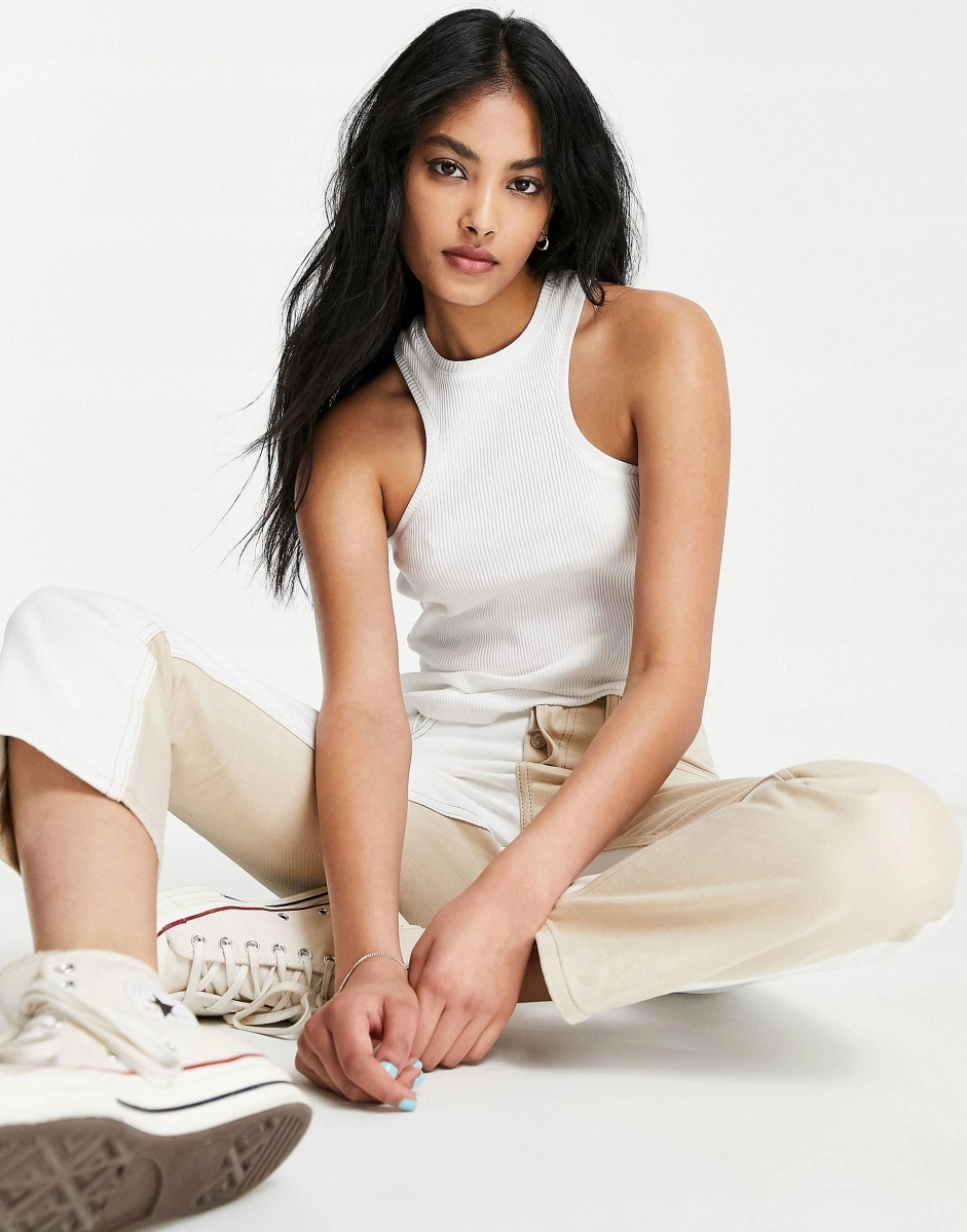 TOP PRĄŻKOWANY DAMSKI ROZMIAR L 026 Materiał dominujący bawełna