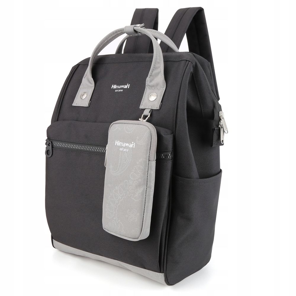 Plecak do samolotu wizzair Himawari 1027 na laptopa 15 etui czarno-szary