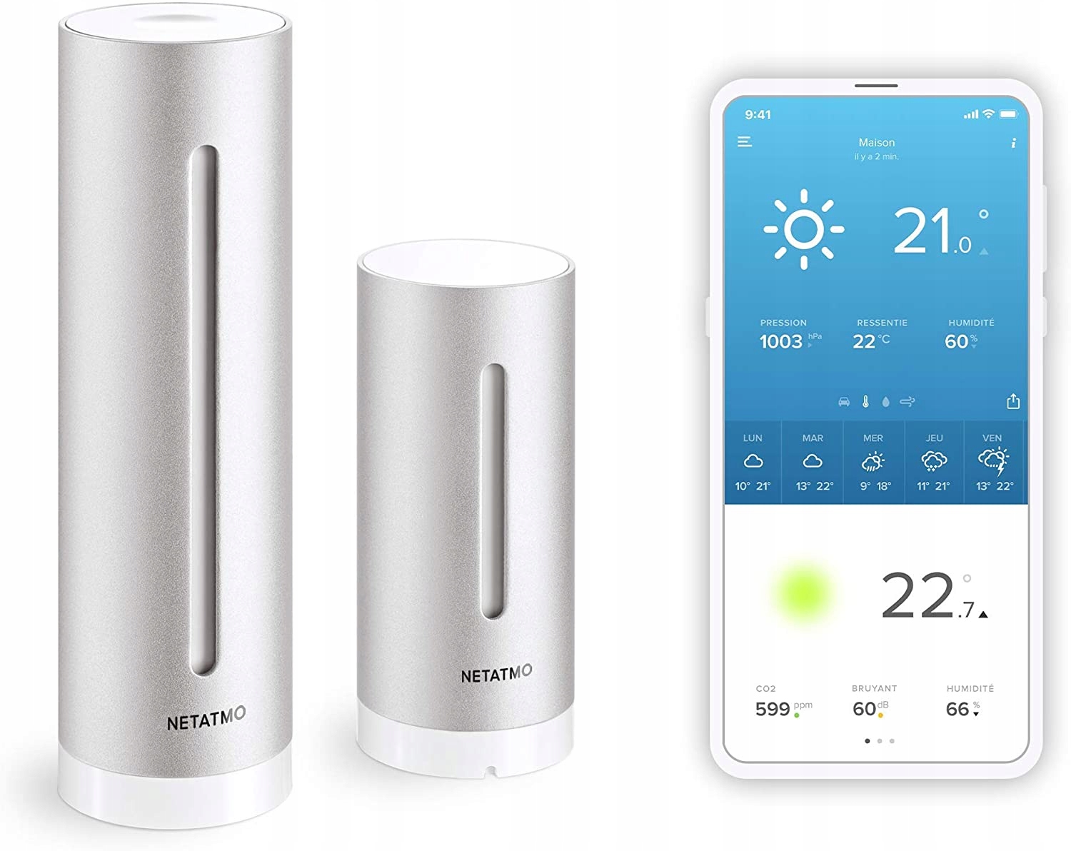 Netatmo Wifi Meteorologická Stanica 2 Indoor Outdoorové Moduly Alexa
